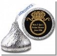 Engagement Ring Black Gold Glitter - Hershey Kiss Bridal Shower Sticker Labels thumbnail