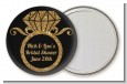 Engagement Ring Black Gold Glitter - Personalized Bridal Shower Pocket Mirror Favors thumbnail