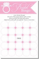 Engagement Ring Blush Pink - Bridal Shower Gift Bingo Game Card