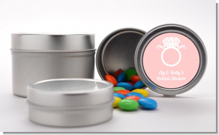 Engagement Ring - Custom Bridal Shower Favor Tins