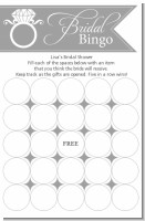 Engagement Ring Light Grey - Bridal Shower Gift Bingo Game Card