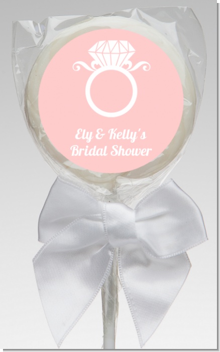 Engagement Ring - Personalized Bridal Shower Lollipop Favors