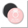 Engagement Ring - Personalized Bridal Shower Magnet Favors thumbnail