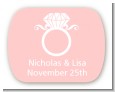 Engagement Ring - Personalized Bridal Shower Rounded Corner Stickers thumbnail