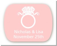 Engagement Ring - Personalized Bridal Shower Rounded Corner Stickers