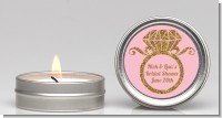 Engagement Ring Pink Gold Glitter - Bridal Shower Candle Favors