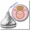 Engagement Ring Pink Gold Glitter - Hershey Kiss Bridal Shower Sticker Labels thumbnail