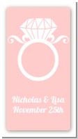 Engagement Ring - Custom Rectangle Bridal Shower Sticker/Labels