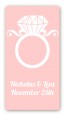 Engagement Ring - Custom Rectangle Bridal Shower Sticker/Labels thumbnail