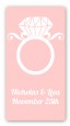 Engagement Ring - Custom Rectangle Bridal Shower Sticker/Labels thumbnail