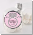Engagement Ring Silver Glitter - Personalized Bridal Shower Candy Jar thumbnail