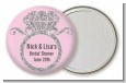 Engagement Ring Silver Glitter - Personalized Bridal Shower Pocket Mirror Favors thumbnail