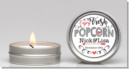 Enjoy Fresh Popcorn - Bridal Shower Candle Favors