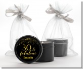 30 & Fabulous Speckles - Birthday Party Black Candle Tin Favors