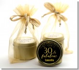 30 & Fabulous Speckles - Birthday Party Gold Tin Candle Favors