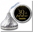 30 & Fabulous Speckles - Hershey Kiss Birthday Party Sticker Labels thumbnail