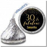 30 & Fabulous Speckles - Hershey Kiss Birthday Party Sticker Labels