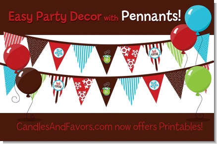 Hot Cocoa Party - Christmas Themed Pennant Set