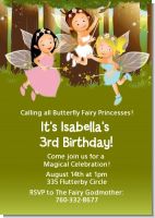 Fairy Princess Friends - Birthday Party Invitations