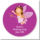 Fairy Princess - Round Personalized Birthday Party Sticker Labels