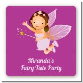 Fairy Princess - Square Personalized Birthday Party Sticker Labels