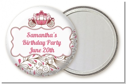 Fairy Tale Princess Carriage - Personalized Birthday Party Pocket Mirror Favors
