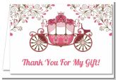 Fairy Tale Princess Carriage - Birthday Party Thank You Cards
