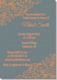 Grey & Orange - Bridal Shower Invitations