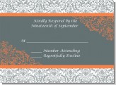 Grey & Orange - Bridal Shower Response Cards