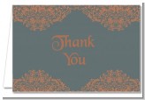 Grey & Orange - Bridal Shower Thank You Cards