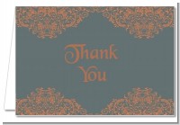 Grey & Orange - Bridal Shower Thank You Cards