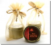 Fall Love Birds - Bridal Shower Gold Tin Candle Favors