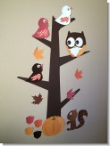 Owl - Fall Theme or Halloween - Baby Shower Fall Owl Tree Cut-Out