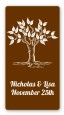 Fall Tree - Custom Rectangle Bridal Shower Sticker/Labels thumbnail