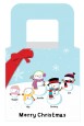 Snowman Family with Snowflakes - Personalized Christmas Favor Boxes thumbnail