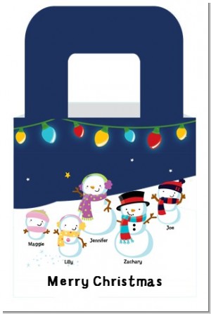 Snowman Family with Lights - Personalized Christmas Favor Boxes