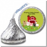 Farm Animals - Hershey Kiss Baby Shower Sticker Labels