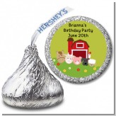 Farm Animals - Hershey Kiss Birthday Party Sticker Labels