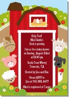 Farm Animals - Baby Shower Invitations