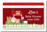 Farm Animals - Baby Shower Landscape Sticker/Labels