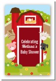 Farm Animals - Custom Large Rectangle Baby Shower Sticker/Labels