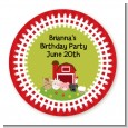 Farm Animals - Round Personalized Birthday Party Sticker Labels thumbnail