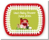 Farm Animals - Personalized Baby Shower Rounded Corner Stickers