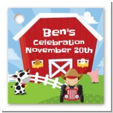 Farm Boy - Personalized Birthday Party Card Stock Favor Tags