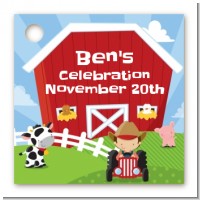 Farm Boy - Personalized Birthday Party Card Stock Favor Tags