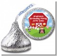 Farm Boy - Hershey Kiss Birthday Party Sticker Labels thumbnail