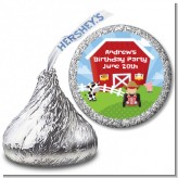 Farm Boy - Hershey Kiss Birthday Party Sticker Labels