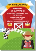 Farm Boy - Birthday Party Invitations