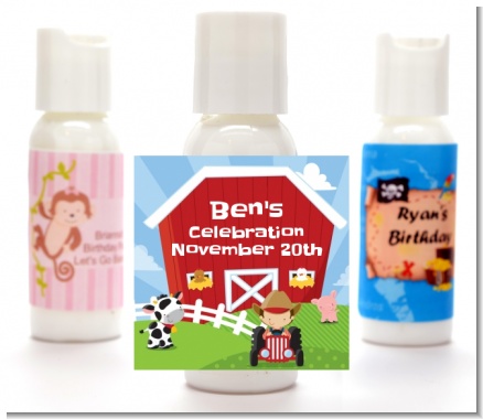Farm Boy - Personalized Birthday Party Lotion Favors