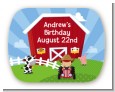 Farm Boy - Personalized Birthday Party Rounded Corner Stickers thumbnail